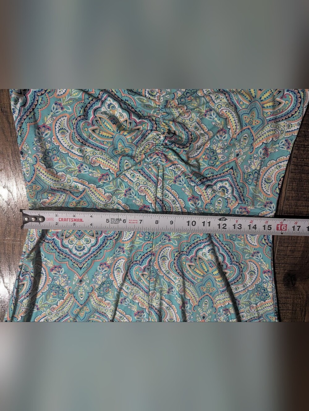 Soft Surroundings Women's Fit & Flare Midi Dress Sea Foam Green w/ Paisley Small - Picture 8 of 16